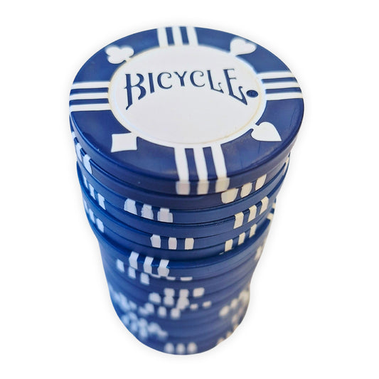 Bicycle mėlyni pokerio žetonai, 20 vnt. - kosmetinis defektas, be pakuotės