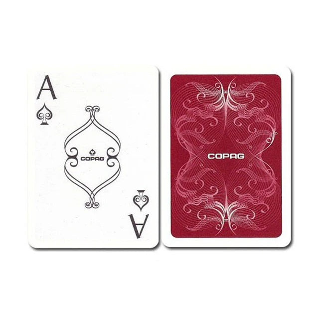 Copag Centennial Red Jumbo - plastikinės pokerio kortos be dėžutės