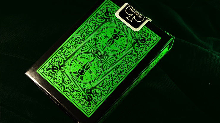 Bicycle Rider Back Reverse Green & Black - žaidimo kortos