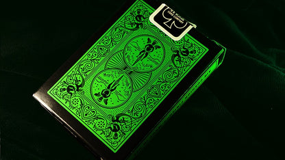 Bicycle Rider Back Reverse Green & Black - žaidimo kortos