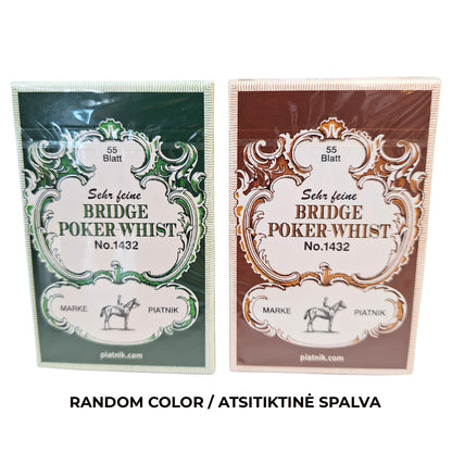 Piatnik Bridge - Poker - Whist kortų kaladė 1 vnt. (žalia arba ruda)