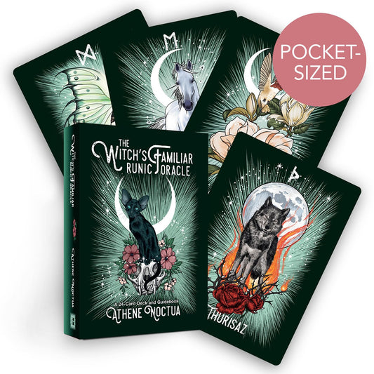The Witch's Familiar Runic Oracle Pocket - orakulo kortos