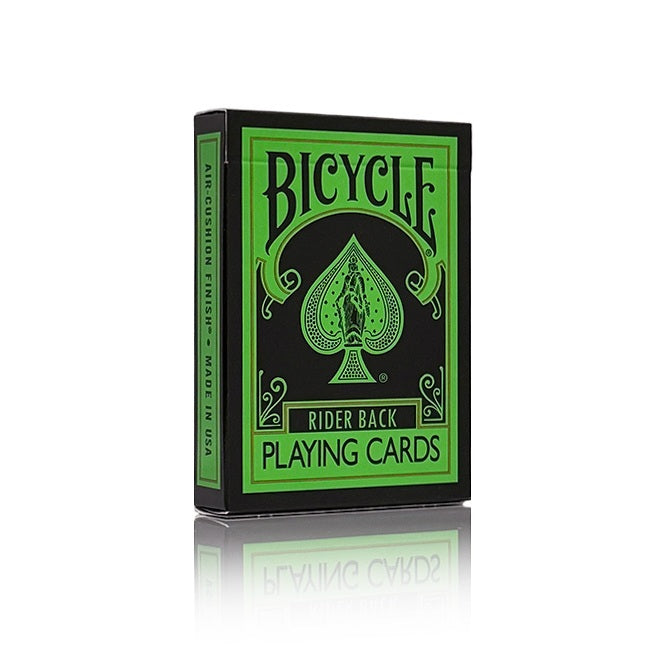 Bicycle Rider Back Reverse Green & Black - žaidimo kortos