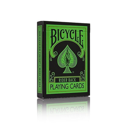 Bicycle Rider Back Reverse Green & Black - žaidimo kortos