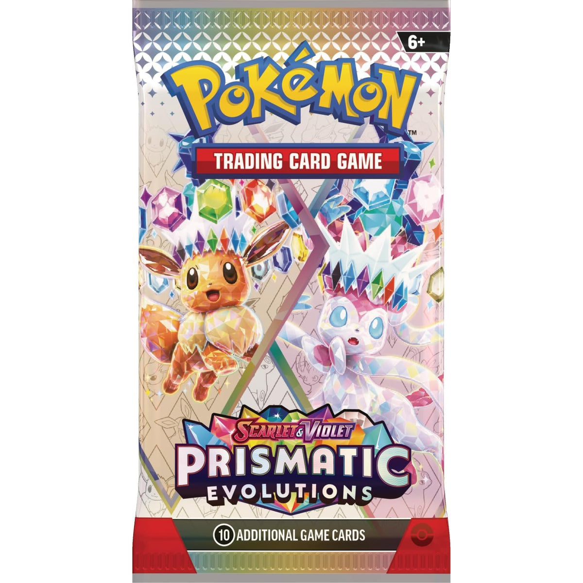 Pokémon Prismatic Evolutions Booster Bundle - 6 pakelių rinkinys