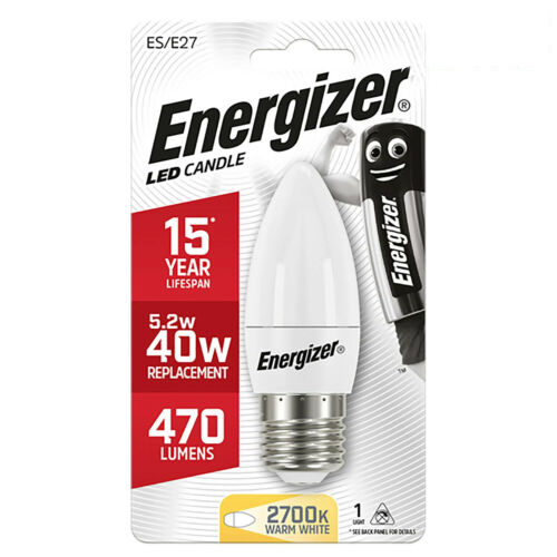 Energizer LED Candle E27 S8881 - 5,2 W žvakės lemputė