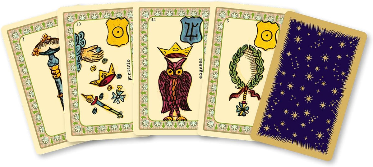 Minis Jeux Tarot de Marseille kortos prancūzų kalba Grimaud Cartomancie