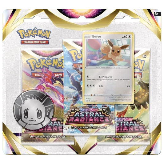 Pokémon Astral Radiance Eevee - 3 pakelių kortų rinkinys