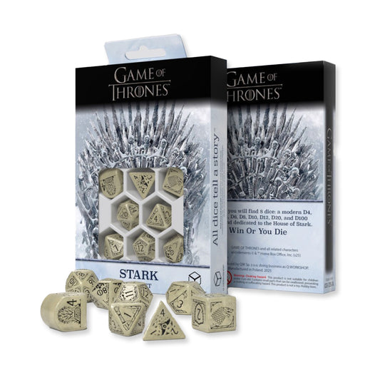 Q-Workshop Game of Thrones Stark - 8 RPG kauliukai