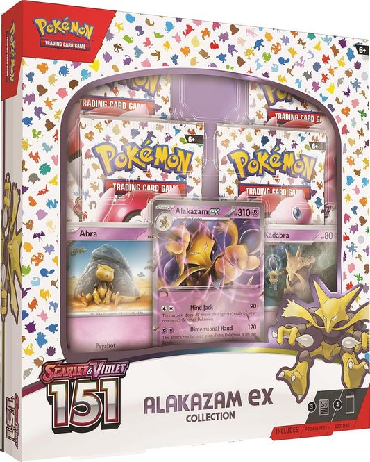 Pokémon Scarlet & Violet 151 Alakazam ex Collection - kortų rinkinys