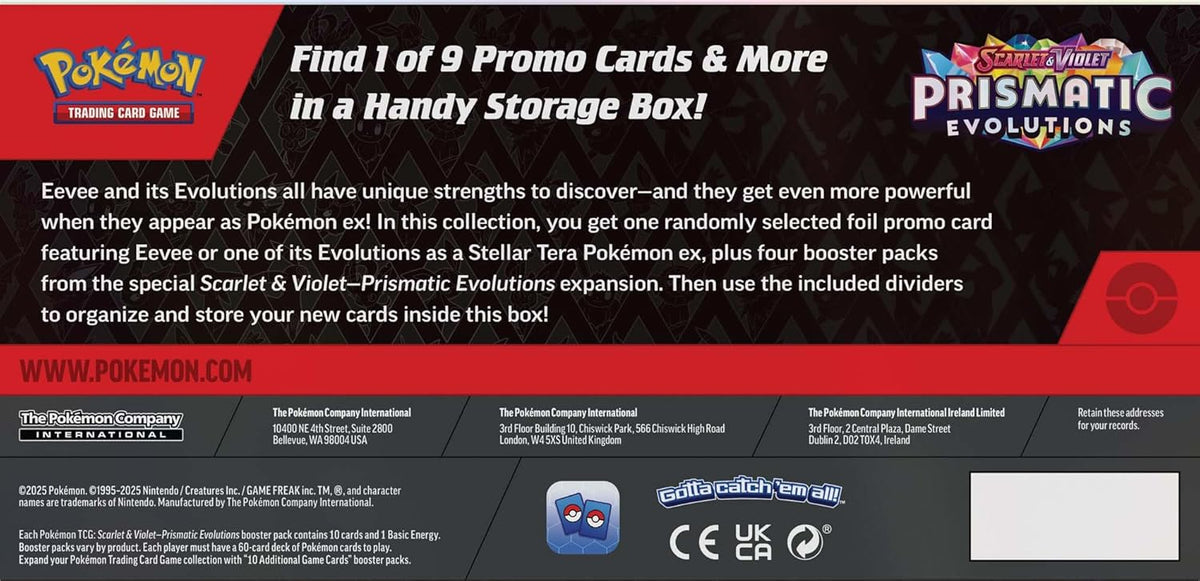 Pokemon Scarlet & Violet Prismatic Evolutions Surprise Box rinkinys (anglų k.)