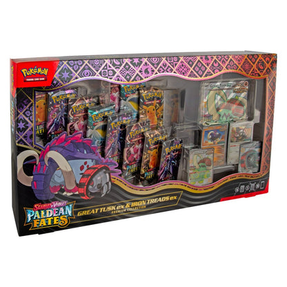 Pokemon Scarlet & Violet: Paldean Fates Great Tusk ex & Iron Threads ex Premium Collection rinkinys