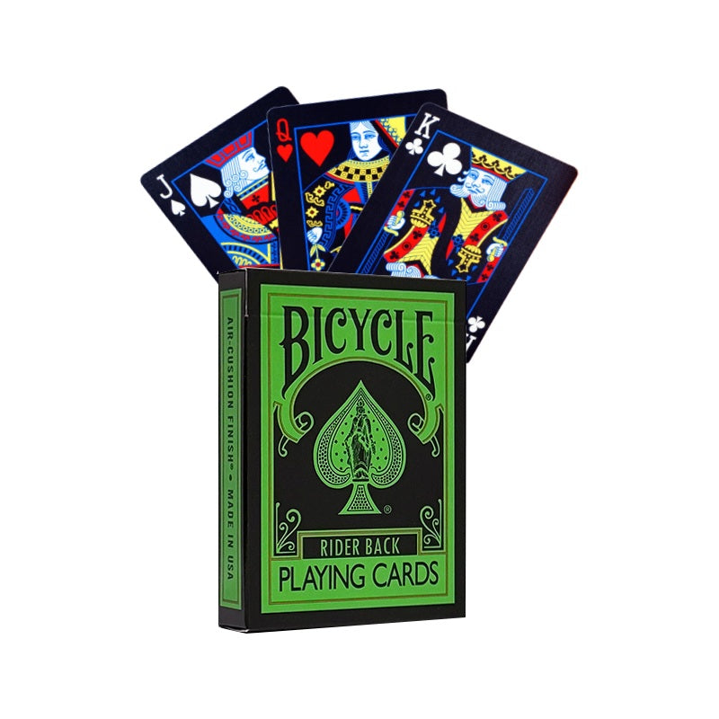 Bicycle Rider Back Reverse Green & Black - žaidimo kortos