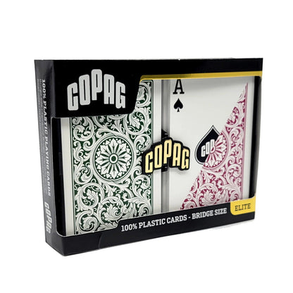 Copag Elite Bridge Regular Index - 2 kaladės (burgundiška ir žalia)