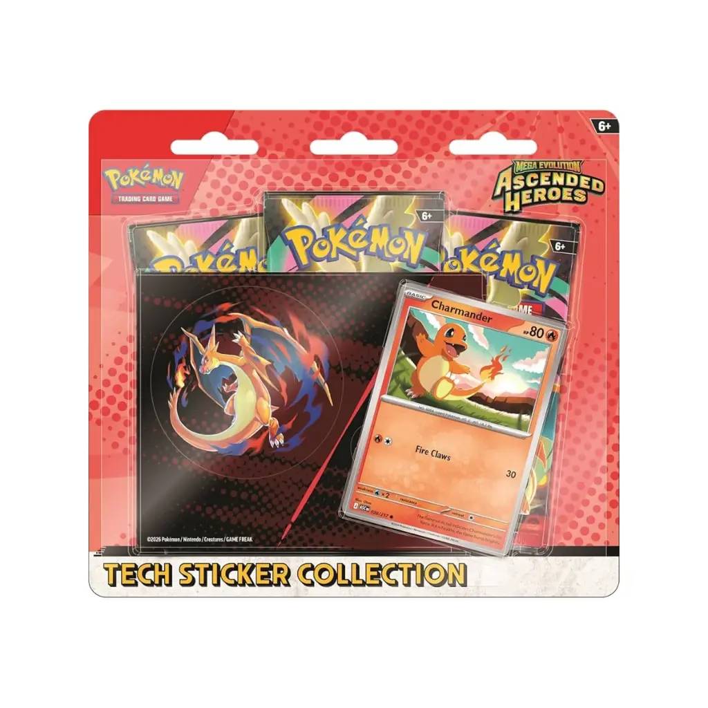 Pokémon Ascended Heroes Charmander Tech Sticker Collection - rinkinys