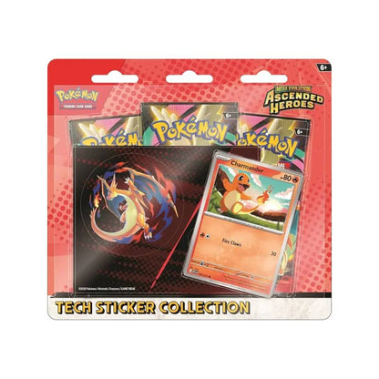 Pokémon Ascended Heroes Charmander Tech Sticker Collection - rinkinys