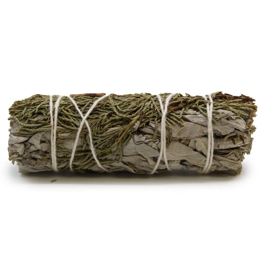 White Sage & Juniper - šalavijų ir kadagių smilkymo ryšulėlis, 10 cm | Ancient Wisdom
