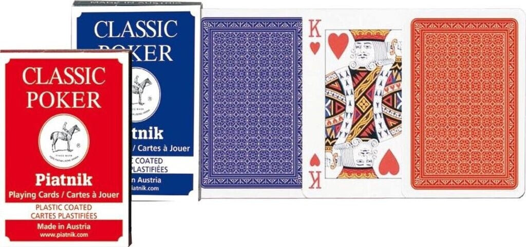 Piatnik Classic 2 Index - pokerio kortos, 1 atsitiktinės spalvos kaladė