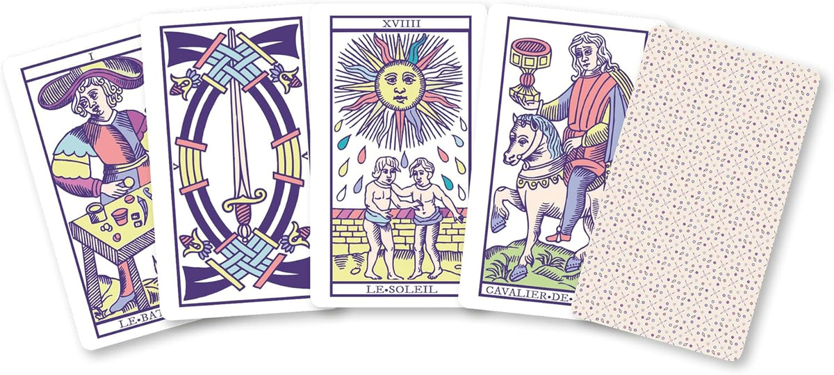 Minis Jeux Tarot de Marseille kortos prancūzų kalba Grimaud Cartomancie