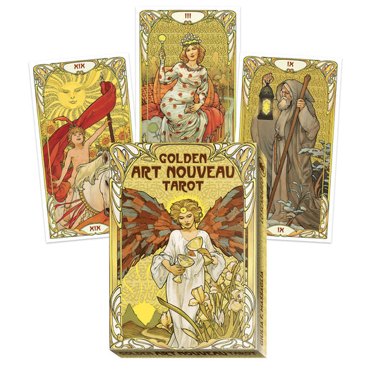Golden Art Nouveau Tarot Grand Trumps - 22 didžiųjų arkanų kortos | Lo Scarabeo