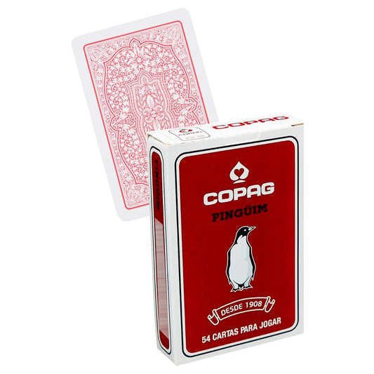 Copag Pinguim Red - raudonos bridžo kortos