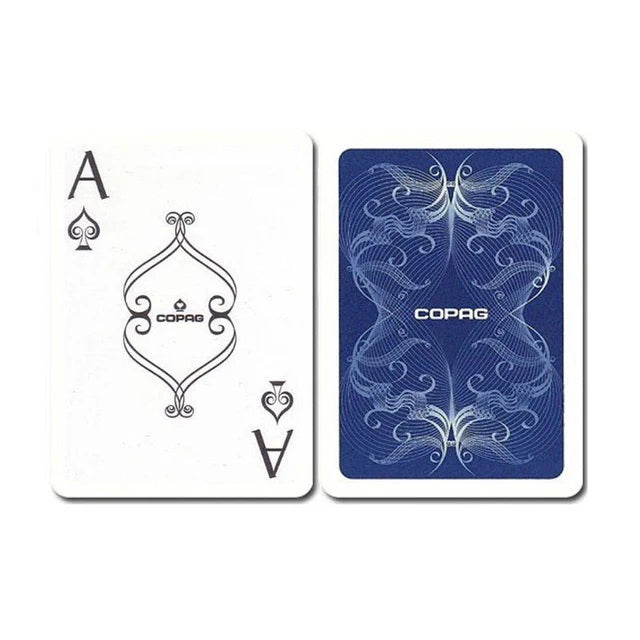 Copag Centennial Blue Jumbo - plastikinės pokerio kortos be dėžutės