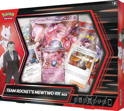 Pokemon Destined Rivals: Team Rocket's Mewtwo ex dėžė (4 pakuotės) (anglų k.)