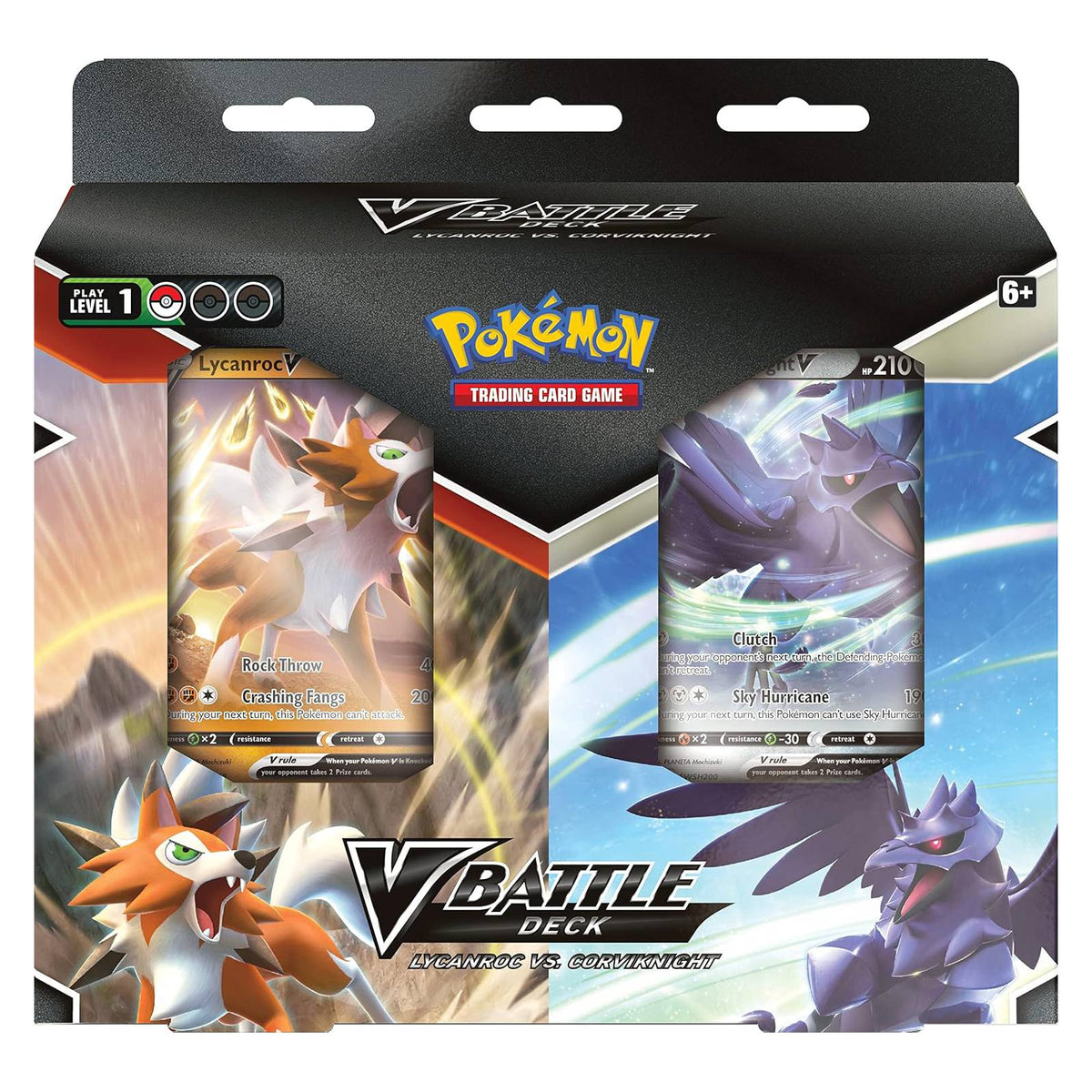 Pokémon Lycanroc vs. Corviknight V Battle Deck - dviejų kaladžių rinkinys