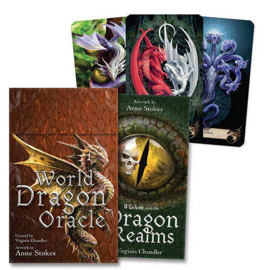 World Dragon Oracle - drakonų orakulo kortų ir knygos rinkinys