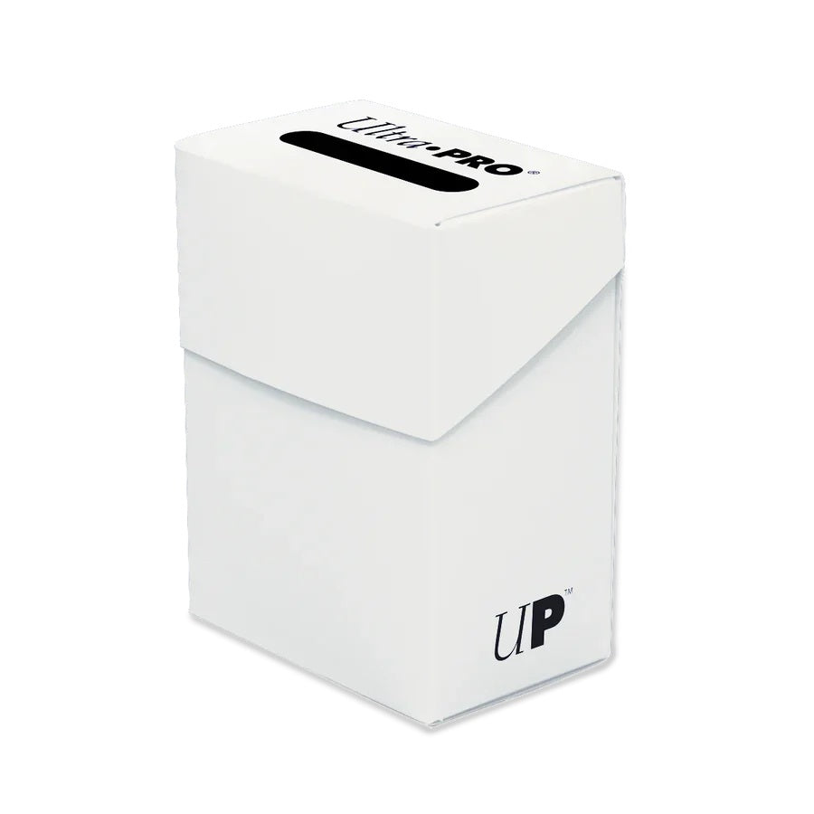 Ultra PRO Solid Color White - balta kaladės dėžutė, 80 kortų