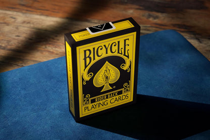 Bicycle Rider Back Reverse Yellow & Black - žaidimo kortos