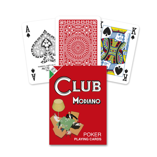 Poker Club - raudonos žaidimo kortos | Modiano