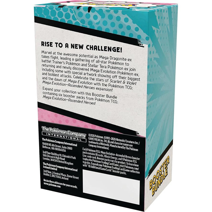 Pokemon Mega Evolution: Ascended Heroes Booster Bundle rinkinys