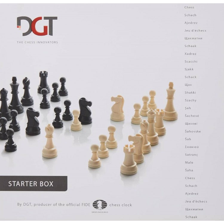DGT Chess Starter Box Brown - šachmatai, kosmetiniai defektai