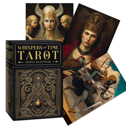 Whispers of Time Tarot - taro kortos auksuotais kraštais