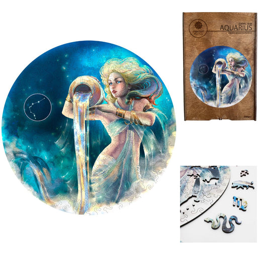 Vandenis - medinė Zodiako dėlionė, 200 detalių | Fantasy Puzzles