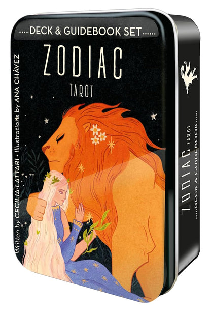 Zodiac Taro kortos ir knygelė metalinėje dėžutėje US Games Systems