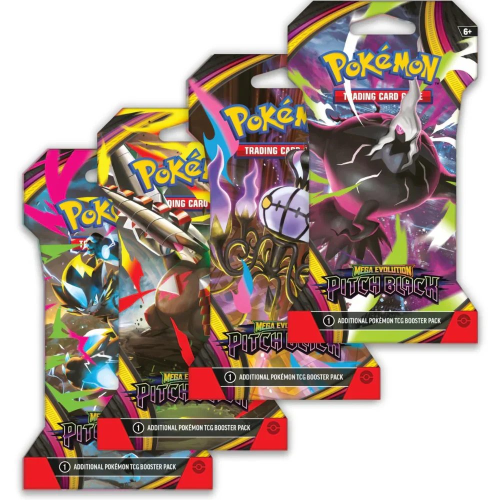 Pokemon Mega Evolution Pitch Black Sleeved Booster papildymo pakuotė 1 vnt.
