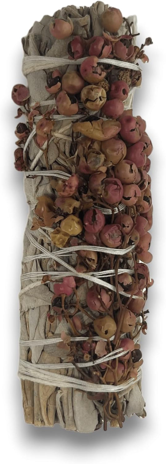 White Sage & Pirul Seed - šalavijų ir Peru pipirmedžio smilkymo ryšulėlis
