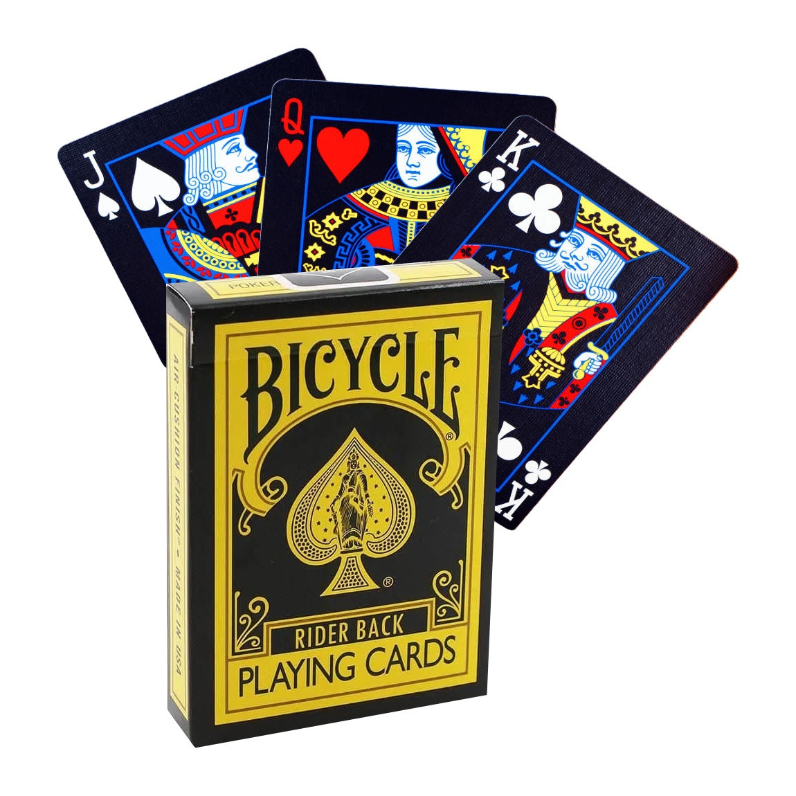 Bicycle Rider Back Reverse Yellow & Black - žaidimo kortos