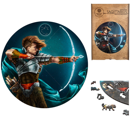 Šaulys - medinė Zodiako dėlionė, 200 detalių | Fantasy Puzzles