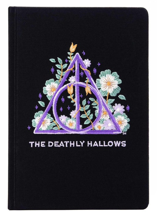 Harry Potter Deathly Hallows - siuvinėta linijuota užrašinė