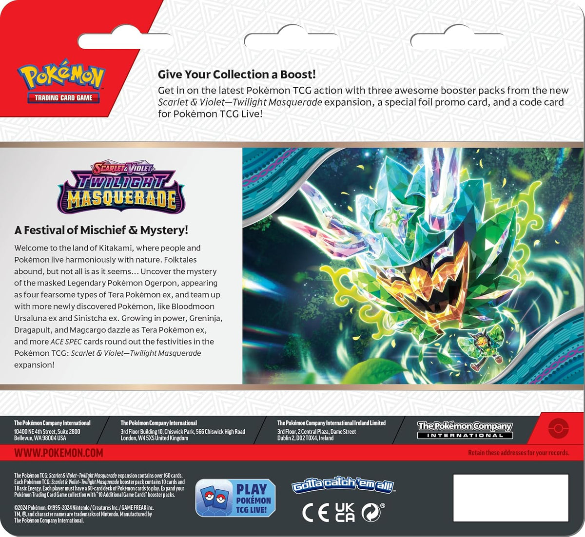 Pokémon Twilight Masquerade Revavroom Blister - 3 papildymų rinkinys