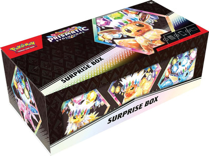 Pokemon Scarlet & Violet Prismatic Evolutions Surprise Box rinkinys (anglų k.)