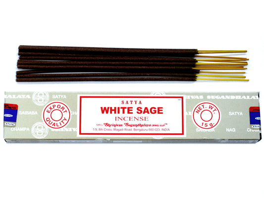 Satya White Sage - baltojo šalavijo smilkalai, 15 g