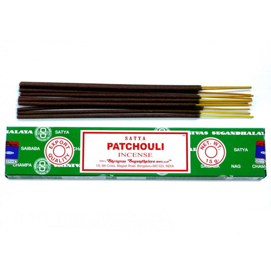 Satya Patchouli - pačiulių kvapo smilkalai, 15 g - kosmetinis defektas