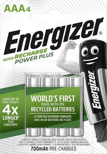 Energizer HR03 AAA Power Plus 700mah baterijos, 4 vnt.