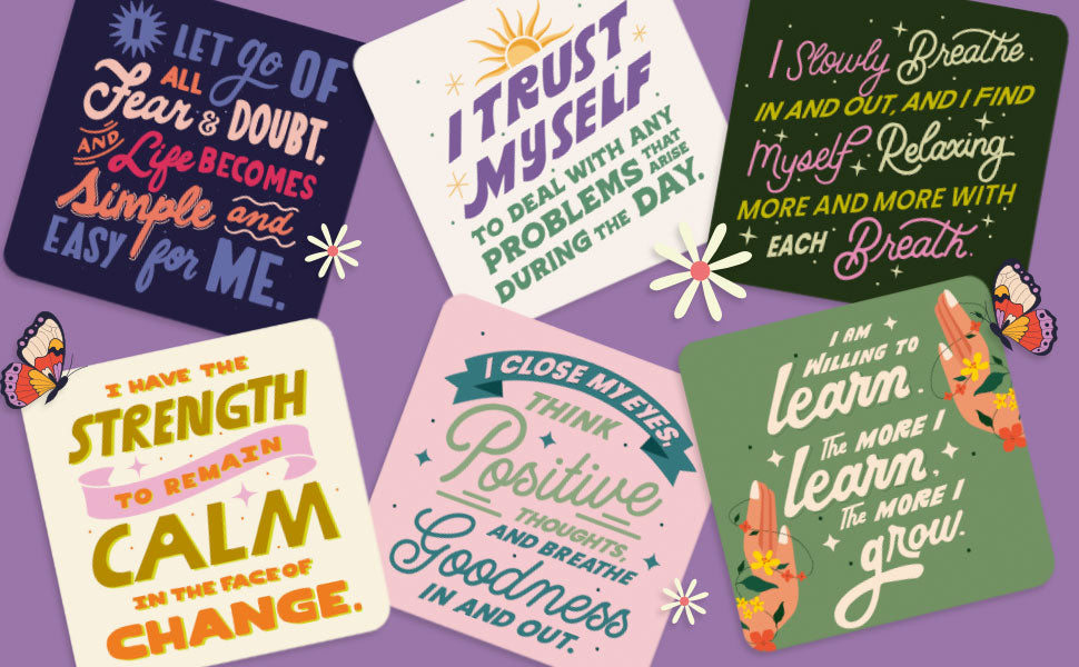 Affirmations for a Stress-Free Life - Louise Hay afirmacijų kortos