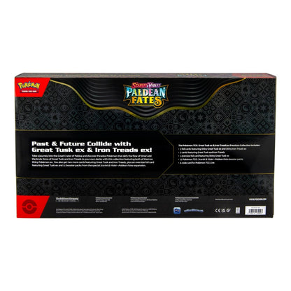 Pokemon Scarlet & Violet: Paldean Fates Great Tusk ex & Iron Threads ex Premium Collection rinkinys