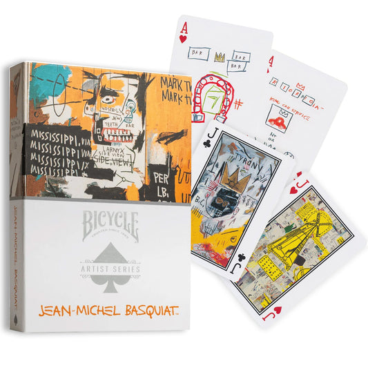 Bicycle Artist Series Jean-Michel Basquiat - raudona ir mėlyna kaladės dėžutėje